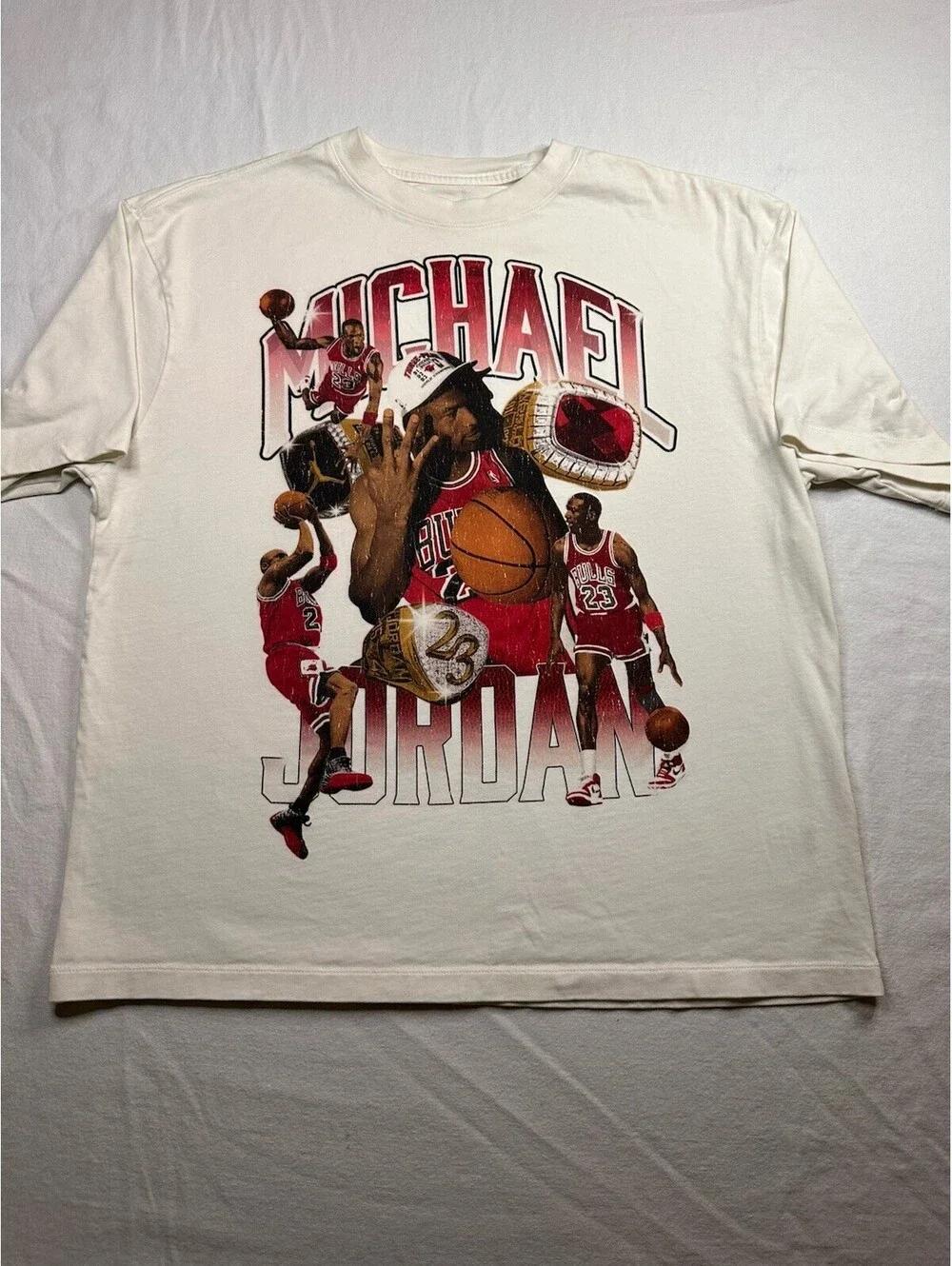 Jordan Shirt Mens Size Small Off White Sail Michael Bulls Nike Air Tee
